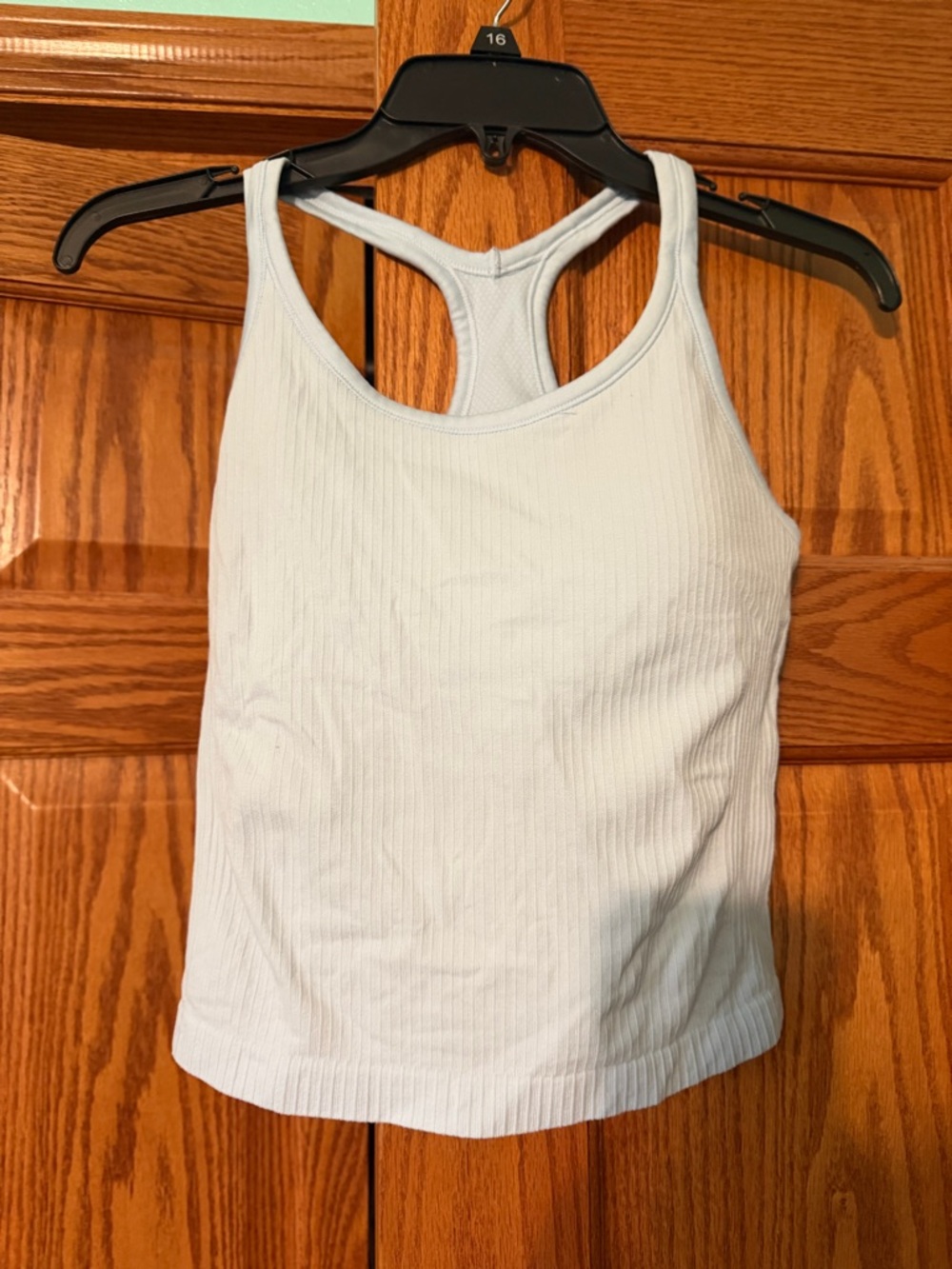 Women’s Racerback Ribbed Tank Top - White